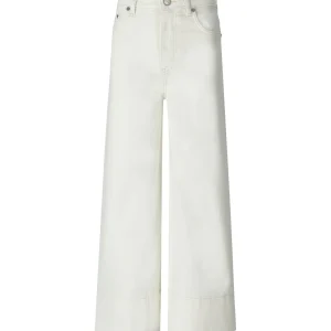 GANNI WHITE CROPPED JEANS