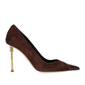 ELISABETTA FRANCHI BROWN SUEDE PUMP