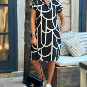 Jade | Robe midi à manches courtes