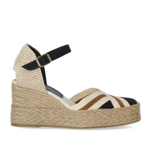 PALOMITAS SICILY BLACK WEDGE ESPADRILLE