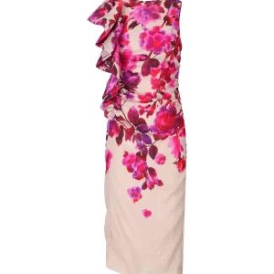 ESSENTIEL ANTWERP HAYLEIGH PINK MIDI DRESS
