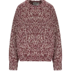 ESSENTIEL ANTWERP IZURA BURGUNDY CREWNECK SWEATER