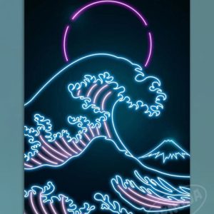 Affiche Vague Japonaise