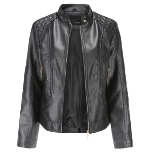 Veste en Cuir Élégante pour Femmes