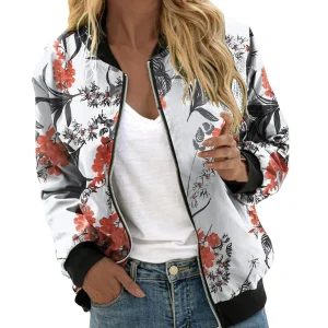 Veste à Imprimé Floral pour Femme