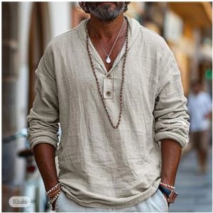 Chemise Boutonnée Respirante Classique pour Hommes