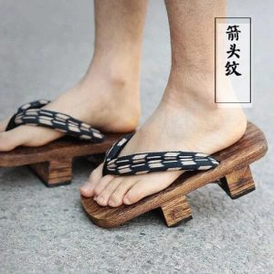 Geta japonaise motif géométrique