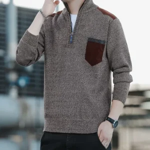 Pull Zippé Demi-Long pour Hommes