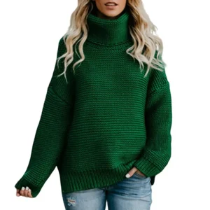 Pull Ample à Col Roulé pour Femmes