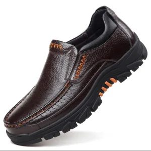 Mocassins chaussure souple marron et noir pour homme
