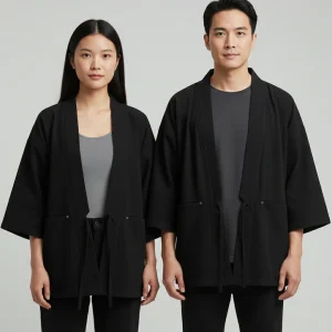 Haori traditionnel noir