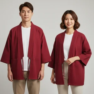 Haori traditionnel rouge