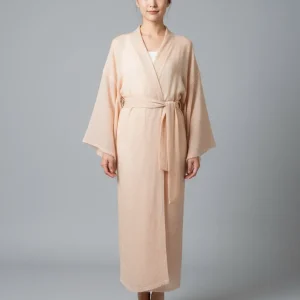 Kimono femme laine beige