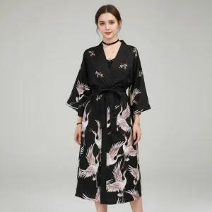 Kimono femme oiseaux