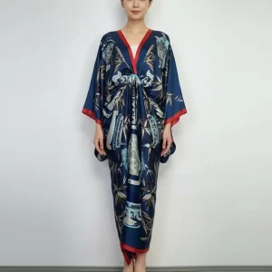 Kimono long femme soie