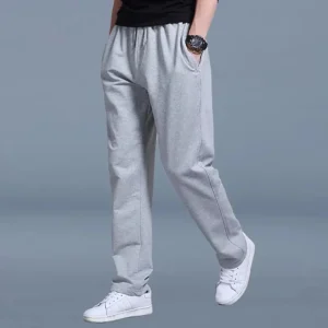 Pantalon de survêtement à cordon de serrage avec poches latérales pour hommes
