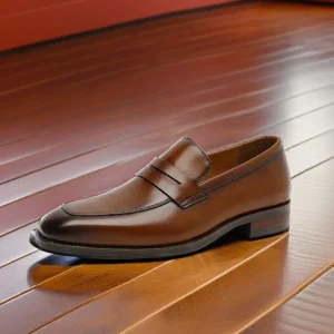 Mocassins habillés en cuir véritable pour homme