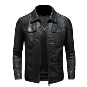 Veste En Cuir Pour Hommes - Stephen