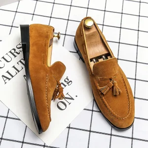 Mocassins souples effet daim décontracté