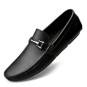 Mocassins italien en cuir véritable pour homme