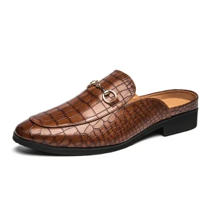 Mocassin luxe effet croco pour homme