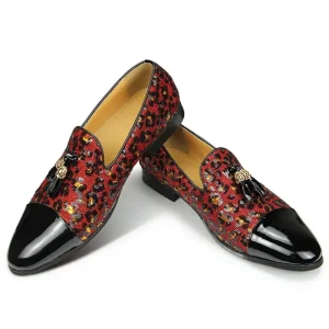Mocassins vernis et sequins mariage