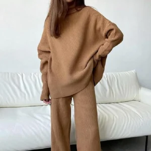 Ensemble à Manches Longues pour Femmes Avec Pantalon Large