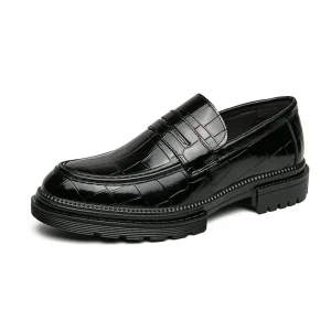 Mocassin noir et marron décontracté