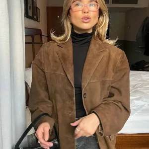 Veste Classique en Suède Élégante