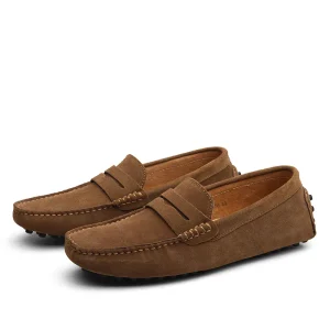 Mocassins souples en daim pour hommes
