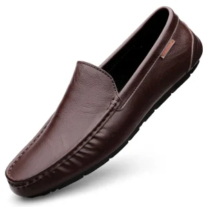 Mocassins en cuir synthétique respirants pour hommes