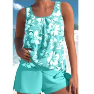 Ensemble Tankini Femme à Imprimé Floral