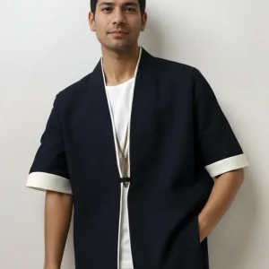 Veste Kimono Homme Noir