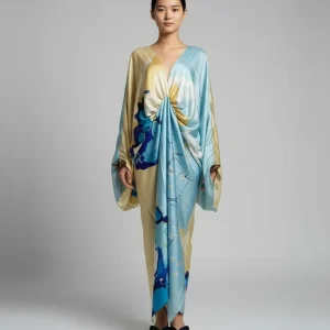Kimono femme long clair