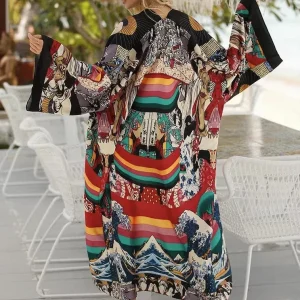 Veste Kimono Longue Femme - Traditionnel