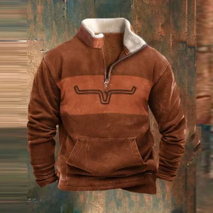 Pull Vintage Demi-zippé pour Hommes