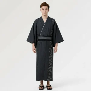 Yukata Homme noir design