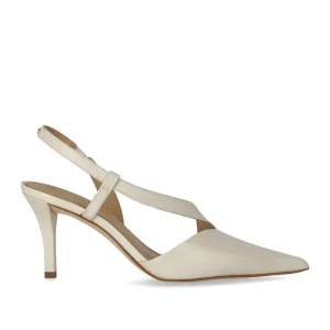MICHAEL KORS JAIDA CREAM SLINGBACK PUMPS