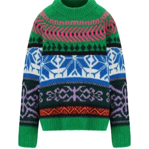 ESSENTIEL ANTWERP IRELANDO GREEN CREWNECK SWEATER