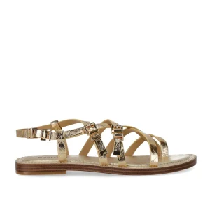 MICHAEL KORS DARRINGTON GOLD FLAT SANDAL