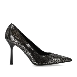 SERGIO LEVANTESI MUSA BLACK SILVER PUMP