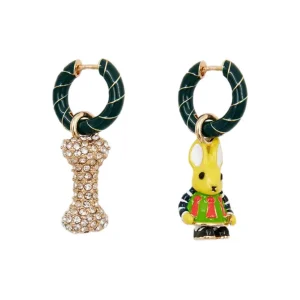 ESSENTIEL ANTWERP JABBIT GREEN EARRINGS