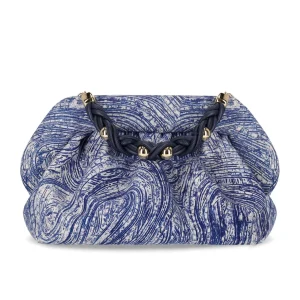 THEMOIRè BIOS PORRIDGE PRINT DEEP OCEAN CLUTCH BAG