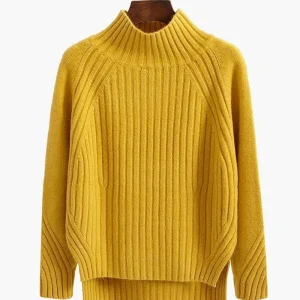 Pull Décontracté à Col Roulé pour Femmes
