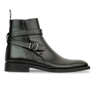 Ashem: Boots Homme - Cuir Noir