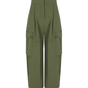 MAX MARA WEEKEND AQUILA GREEN CARGO TROUSERS