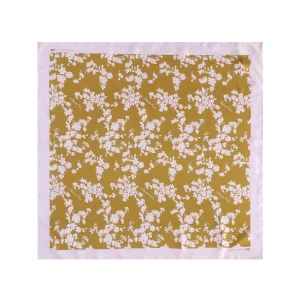 ELISABETTA FRANCHI CURRY QUARZO FLORAL FOULARD SCARF