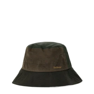 BARBOUR BRACKLEY WAX GREEN BUCKET HAT