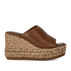 PALOMA BARCELÓ ALIDE BROWN WEDGE SANDAL