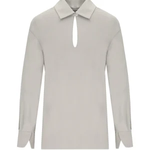 MM MAX MARA GESTRO SAND POLO BLOUSE
